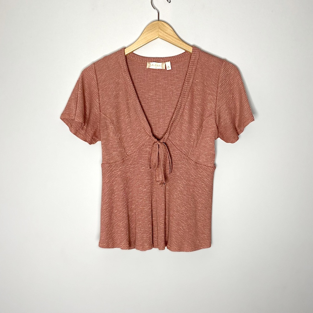 NWOT Altar’d State Front Tie Peplum Top